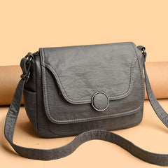 Retro Style Crossbody Bag Faux Leather Purse Women's Casual Shoulder Bag
