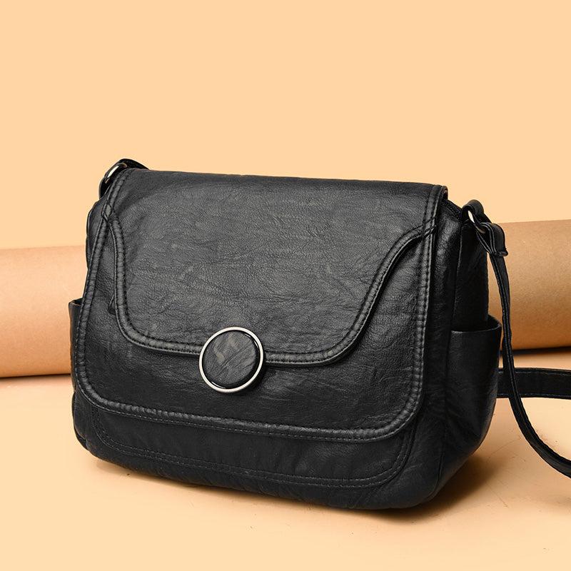 Retro Style Crossbody Bag Faux Leather Purse Women's Casual Shoulder Bag