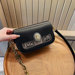 Vintage Square Shoulder Bag Women's Stylish Underarm Bag