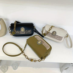 Vintage Square Shoulder Bag Women's Stylish Underarm Bag