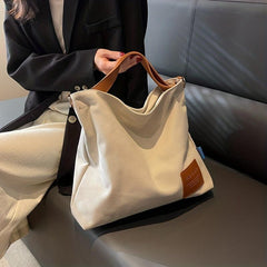 Canvas Tote Bag Large Capacity Crossbody Boho Shoulder Bag