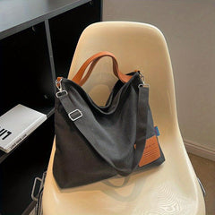 Canvas Tote Bag Large Capacity Crossbody Boho Shoulder Bag