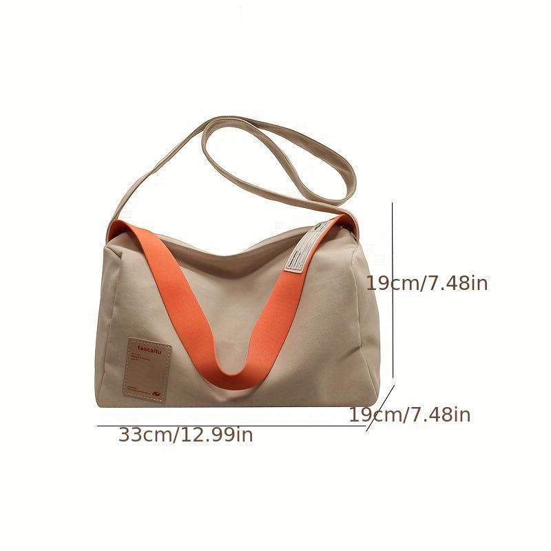Vintage Canvas Crossbody Bag Large Capacity Hobo Bag