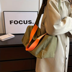Vintage Canvas Crossbody Bag Large Capacity Hobo Bag