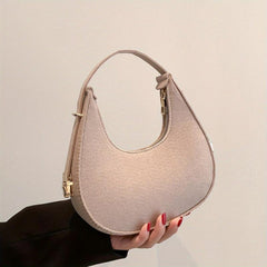 Crocodile Embossed Felt Handbag Vintage Hobo Bag Underarm Purse