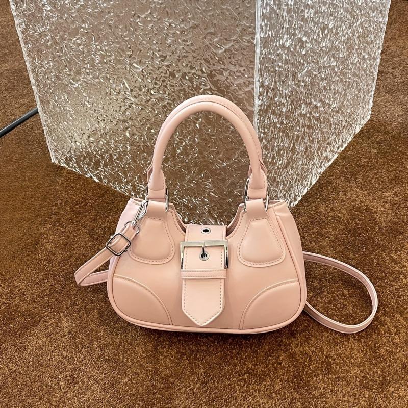 Solid Crossbody Bag PU Leather Handbag Shoulder Bag