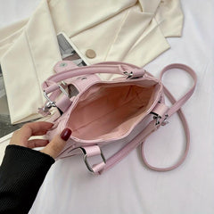 Solid Crossbody Bag PU Leather Handbag Shoulder Bag