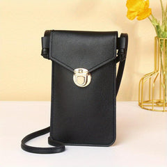 Solid Crossbody Bag Touch Screen Coin Purse Slim Minimalist