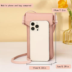 Solid Crossbody Bag Touch Screen Coin Purse Slim Minimalist