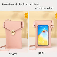 Solid Crossbody Bag Touch Screen Coin Purse Slim Minimalist
