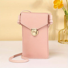Solid Crossbody Bag Touch Screen Coin Purse Slim Minimalist