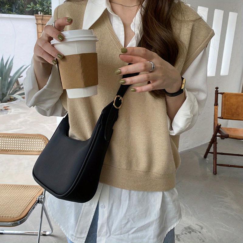 Minimalist Crossbody Bag Solid Shoulder Bag
