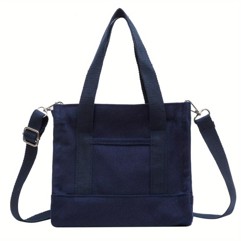 Vintage Canvas Tote Bag Retro Crossbody Satchel Bag Women's Casual Handbag