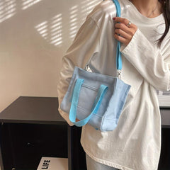 Vintage Canvas Tote Bag Retro Crossbody Satchel Bag Women's Casual Handbag