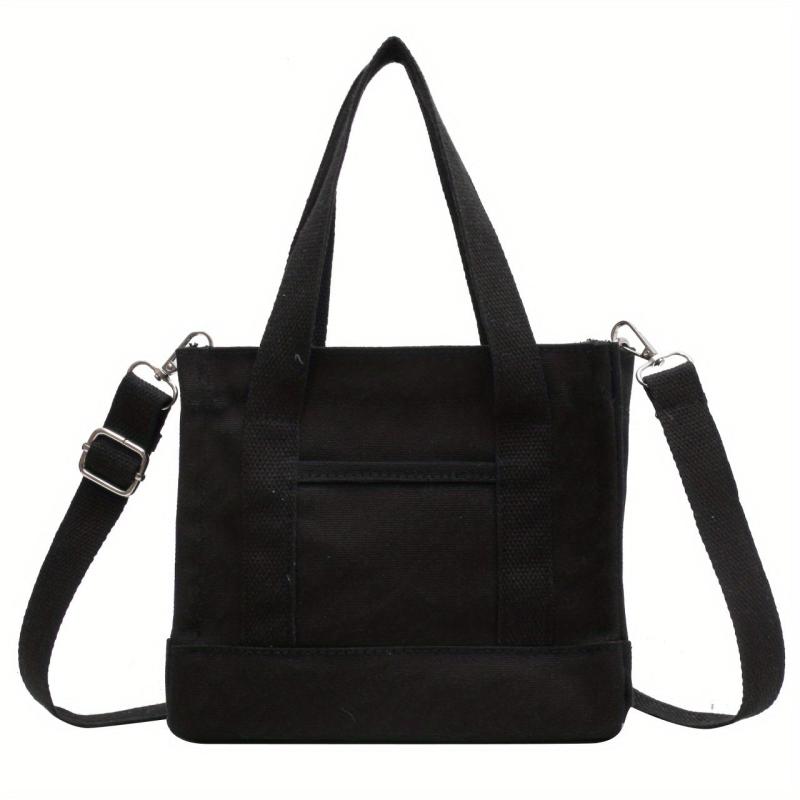 Vintage Canvas Tote Bag Retro Crossbody Satchel Bag Women's Casual Handbag