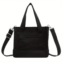 Vintage Canvas Tote Bag Retro Crossbody Satchel Bag Women's Casual Handbag