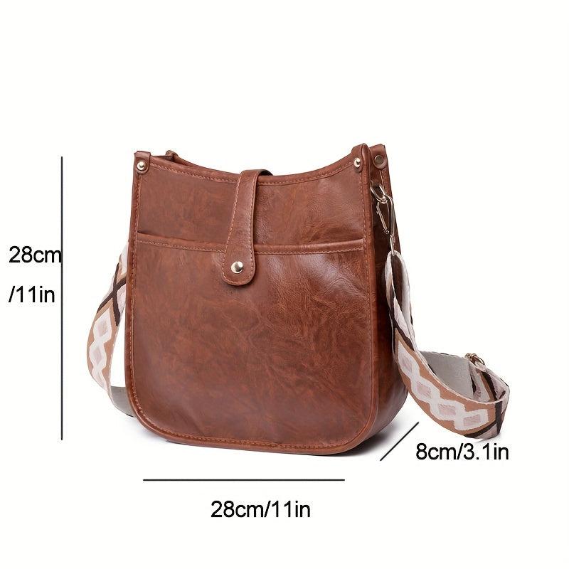 Vintage Crossbody Bag Ethnic Style Strap Commuter Purse Handbag