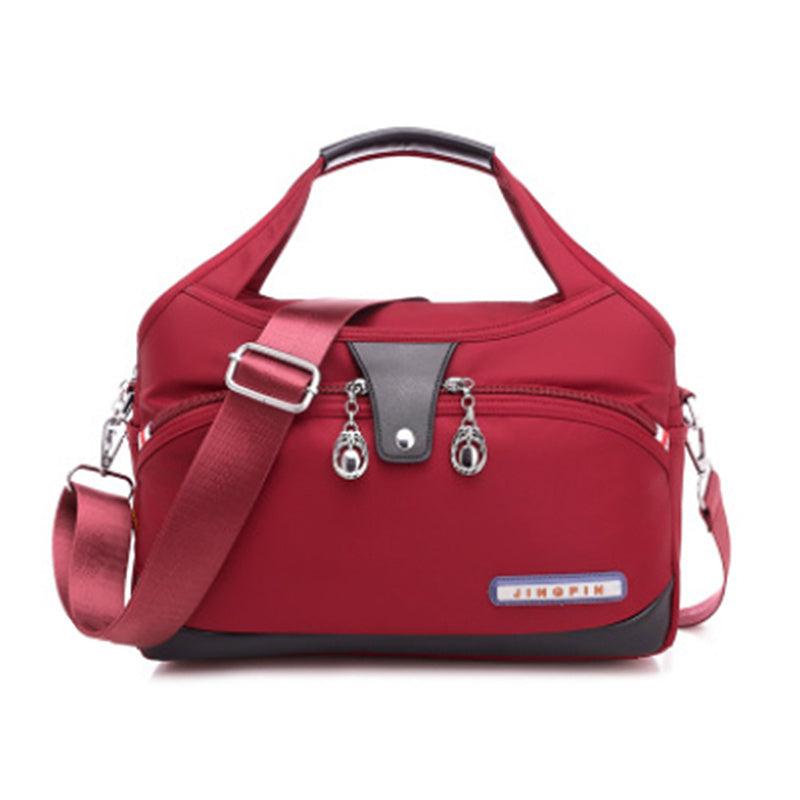 Large Capacity Solid Shoulder Bag Nylon Durable Stylish Crossbody Bag
