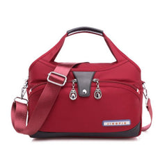 Large Capacity Solid Shoulder Bag Nylon Durable Stylish Crossbody Bag