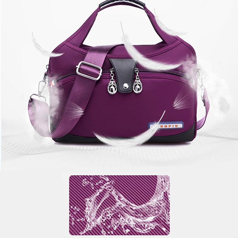 Large Capacity Solid Shoulder Bag Nylon Durable Stylish Crossbody Bag