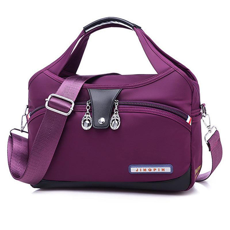 Large Capacity Solid Shoulder Bag Nylon Durable Stylish Crossbody Bag