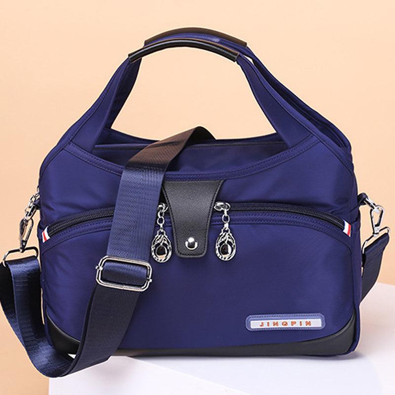 Large Capacity Solid Shoulder Bag Nylon Durable Stylish Crossbody Bag