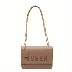 Women's Letter Graphic Shoulder Bag PU Underarm Bag