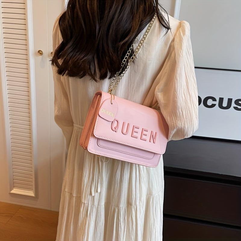 Women's Letter Graphic Shoulder Bag PU Underarm Bag