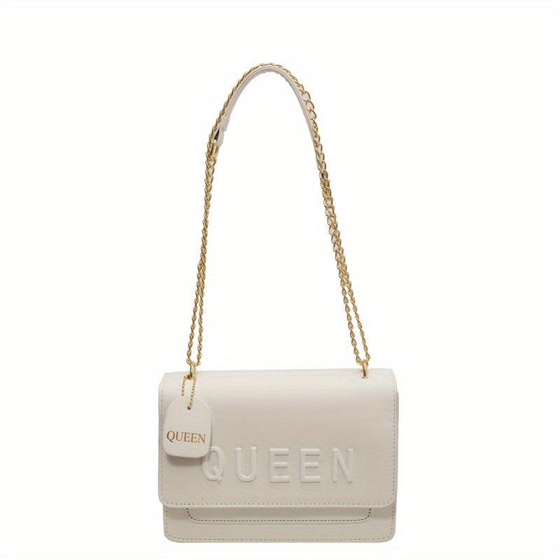 Women's Letter Graphic Shoulder Bag PU Underarm Bag