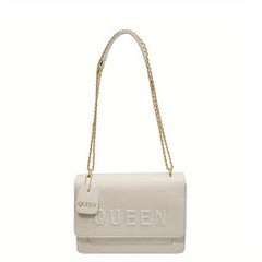 Women's Letter Graphic Shoulder Bag PU Underarm Bag