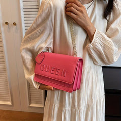 Women's Letter Graphic Shoulder Bag PU Underarm Bag