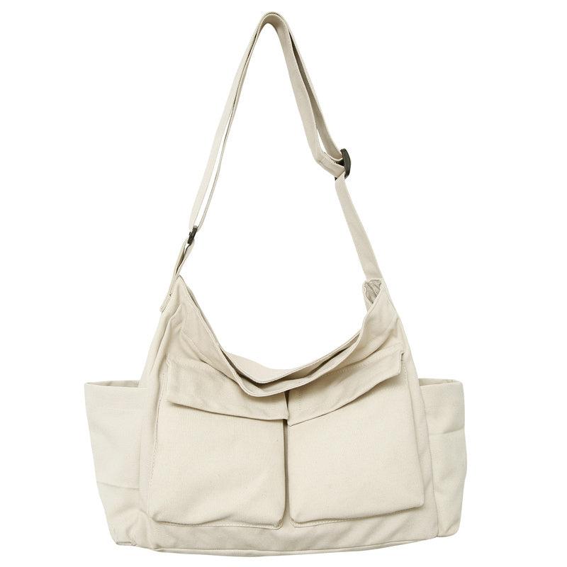 Vintage Canvas Messenger Bag Retro Crossbody Bag Women's Casual Handbag