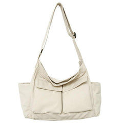 Vintage Canvas Messenger Bag Retro Crossbody Bag Women's Casual Handbag