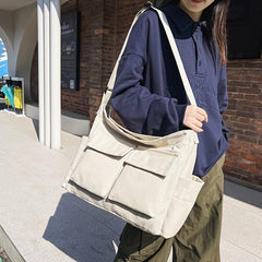 Vintage Canvas Messenger Bag Retro Crossbody Bag Women's Casual Handbag