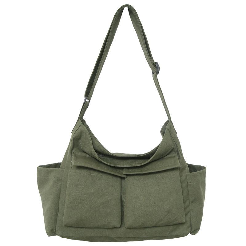 Vintage Canvas Messenger Bag Retro Crossbody Bag Women's Casual Handbag