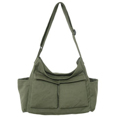 Vintage Canvas Messenger Bag Retro Crossbody Bag Women's Casual Handbag