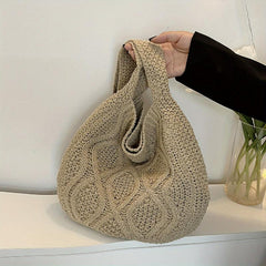 Hollow Out Knitted Crossbody Bag for Women
