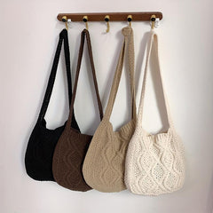 Hollow Out Knitted Crossbody Bag for Women