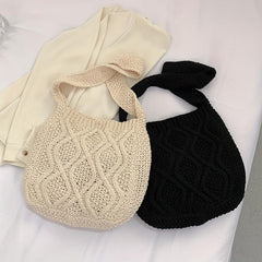 Hollow Out Knitted Crossbody Bag for Women