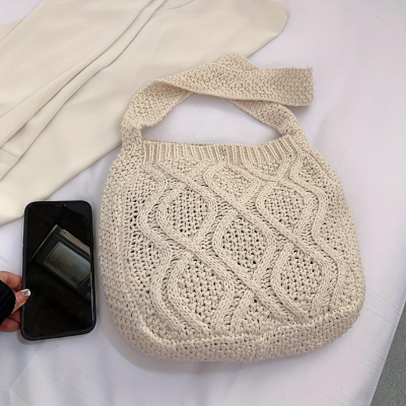 Hollow Out Knitted Crossbody Bag for Women