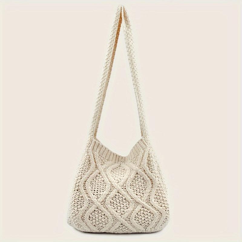 Hollow Out Knitted Crossbody Bag for Women