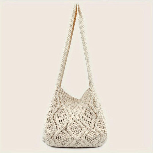 Hollow Out Knitted Crossbody Bag for Women