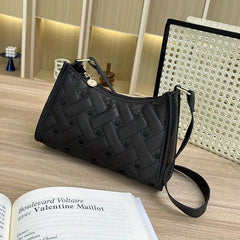 Chic Love Embroidered Baguette Bag Zipper Underarm Bag