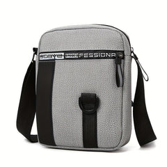 Mini Canvas Crossbody Bag Letter Zipper Mobile Phone Bag