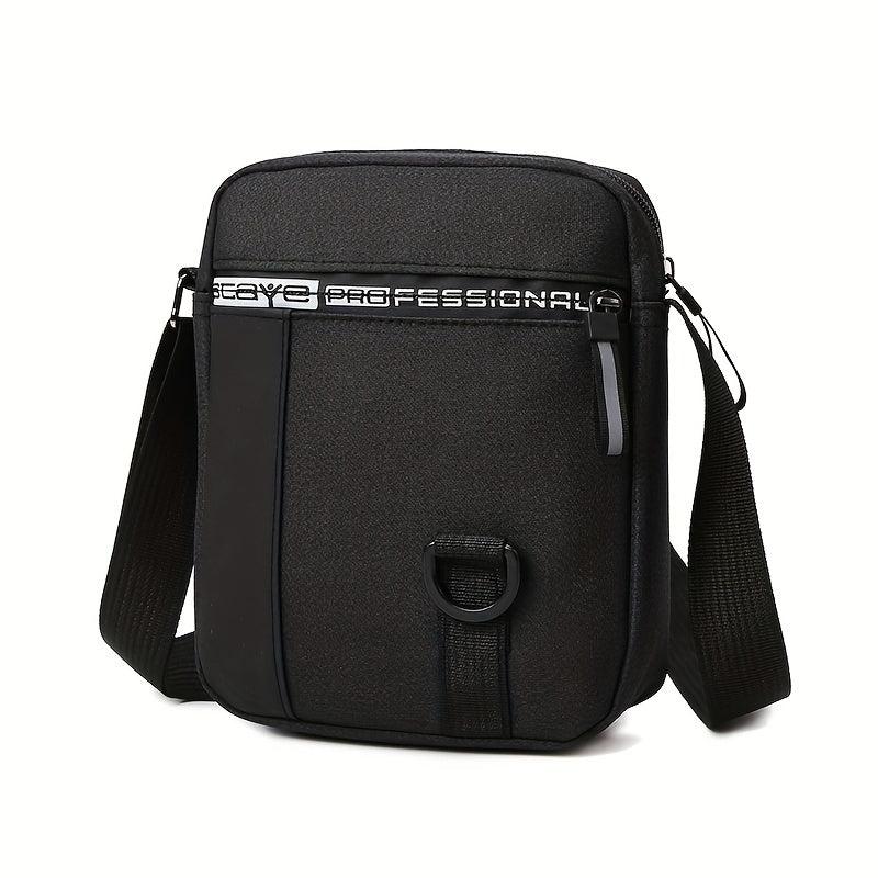 Mini Canvas Crossbody Bag Letter Zipper Mobile Phone Bag