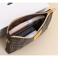 Print Zipper Crossbody Bag PU Leather Stylish Shoulder Bag