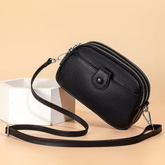 Mini Zipper Crossbody Bag Leather Mobile Phone Bag Coin Purse