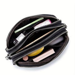 Mini Zipper Crossbody Bag Leather Mobile Phone Bag Coin Purse