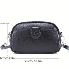 Mini Zipper Crossbody Bag Leather Mobile Phone Bag Coin Purse