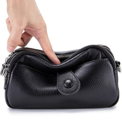 Mini Zipper Crossbody Bag Leather Mobile Phone Bag Coin Purse
